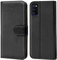 Verco Handyhülle für Samsung A41 Hülle, Klapphülle für Samsung Galaxy A41 Tasche PU Leder Flip Case Brieftasche, Schwarz