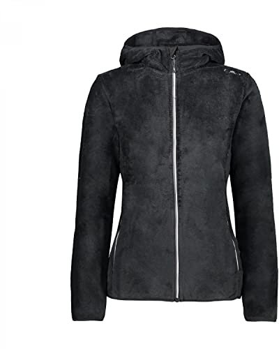 CMP - Giacca Donna Cappuccio Fisso, Nero-Graffite, L