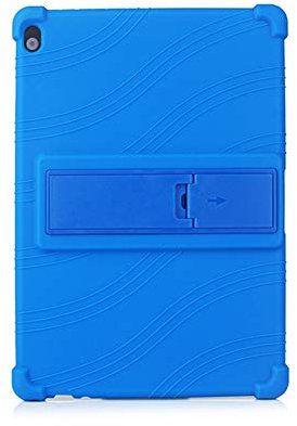 BOZONLI Genérico Silicona Funda Carcasa para Lenovo Tab P10 TB-X705F/N / M10 / X605 / X505 Tableta de 10.1 Pulgadas, con Stand Función, Protectora Carcasa Cover Case para Tableta, Azul