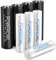 POWEROWL AA AAA Rechargeable Batteries Set, 4 x 2800mAh AA & 4 X 1000mAh AAA Pre-Charged 1.2V Ni-MH Battery