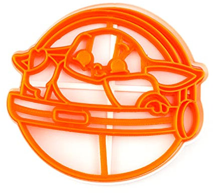 3DForm Ausstechform Baby Yoda Serias Backform für Kuchen, Fondant, 2 Stück, Farbe kann variieren