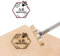CREATPLANET Custom Wood Branding Iron 1.2 Leder Branding Iron Stamp Custom Logo Heat BBQ Stamp Mit Messingkopf & Holzgriff Zum Backen Holzbearbeitung Handgefertigtes Design-Bienen & Waben