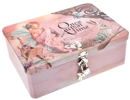 Cabilock Scatola Di Vintage Con Coperchio Contenitore Con Lucchetto Motivo Floreale Retrò Decorazione Per La Casa