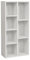 furni24 Bücherregal mit 7 Fächern, Holzregal, Würfelregal, Aufbewahrungsregal, weiß, 49,5x24x106h