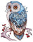Dimoxii 5D Diamant Painting Bilder Diamond Painting Set mit Diamond Painting Zubehör DIY Diamant Malerei (Eule)