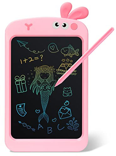 ALLCELE Tableta de Escritura Color LCD 8.5 Pulgadas, Tablet Escritura Pantalla Colorido Infantil, Tableta Grafica Dibujo Niños Adecuada para el Hogar, Escuela, Oficina (Rosa)
