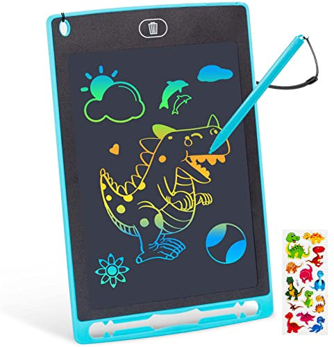 YOUANG 10 Zoll LCD Schreibtafel Kinder Spielzeug 2 3 4 5 6 Jahre alte Jungen Mädchen, Farbbildschirm Schreibtafel Zeichenbrett, Geburtstag Weihnachten Geschenke (Blau)