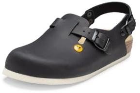 VITAFORM Clogs Arbeitsschuhe – ESD Clogs für Damen und Herren – Naturkork Fußbett Eva-Sohle – Damen Schuhe Gesundheit schwarz WS, 48
