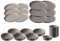 Ritzenhoff & Breker Jasper Set di piatti e ciotole da 24 pezzi, grigio, servizio da tavola in gres porcellanato, stoviglie con tocco morbido e smalto opaco colorato