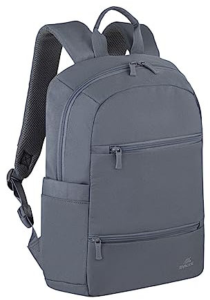 Rivacase kompakter Laptop Rucksack 14 Zoll - wasserdichter moderner Tagesrucksack für Männer und Frauen, Urban Backpack für Business, Reisen, Sport, Uni, Schule