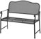 Outsunny 2-Sitzer Parkbank Gartenbank Sitzbank Terrassenbank mit Rückenlehnen für bis 220 kg belastbar Metall 113 x 58 x 98 cm Schwarz