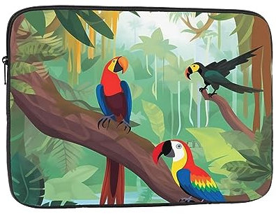 Ara e tucano delle foreste pluviali Custodia per laptop Custodia per laptop Custodia protettiva antiurto per notebook da 13 pollici