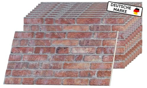 AS Country Stone® Wandpaneele Steinoptik - 3D Effekt - Wandverkleidung Steinoptik für Küche, Wohnzimmer, Innen- und Außenbereich - Steinoptik Styropor - 3D Wandpaneele - Akustikpaneele I ST102 |