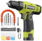 PULITUO 12V Green Cordless Drill Kit with Battery and Charger, Electric Drill for Home Improvement, 3/8-Inch Keyless Chuck, Built-in LED, 21 Torque Settings