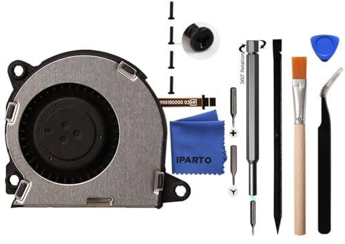 iParto Ventilateur de refroidissement interne de rechange pour console Nintendo Switch NS HAC-001 (œillets en caoutchouc pré-installés)