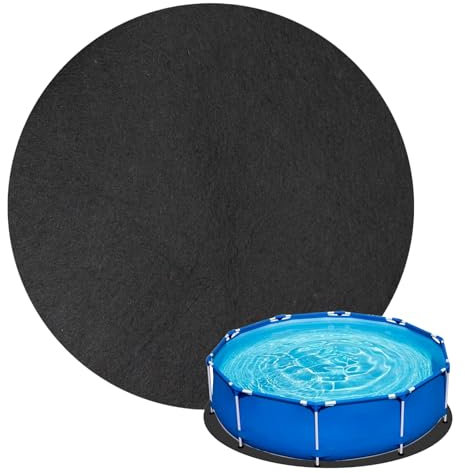 Tapis de Sol pour Piscine et Bains à Remous Extérieurs, 2m Rond Tapis de Sol Piscine, Tapis de Protection Sol et Bâtiment, Feutre Absorbant l'eau, Accessoires de Piscine de Spa