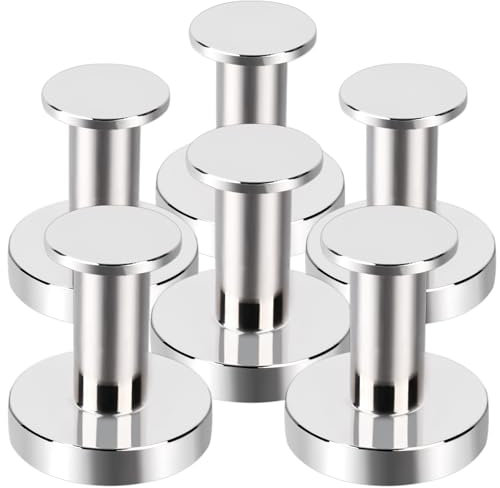 OCEUMAOA Ganci magnetici extra forti, 32 kg, magneti al neodimio con gancio, colore nero, 36 mm, per porte in ferro, frigoriferi, cucine, appendiabiti, ufficio, campeggio, magnetici, 6 pezzi