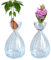 Avocado Samen Vase, Avocado Baum Blumenvasen, Topf für den Anbau von Pflanzgefäß, Avocado-Baum-Anzucht-Set, Glas, Hydrokulturvasen, Samenpflanzenvase für Gartenliebhaber, Blau, 2 Stück