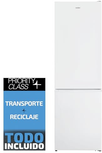 SAUBER - Frigorífico Combi Serie 3-200WV Tecnología TOTAL NOFROST - Luz LED - E - 201x60cm - Cajón ConvertiBox® - puerta ZeroClearance® - ENTREGA EN DOMICILIO Y RETIRADA DEL ANTIGUO INCLUIDO