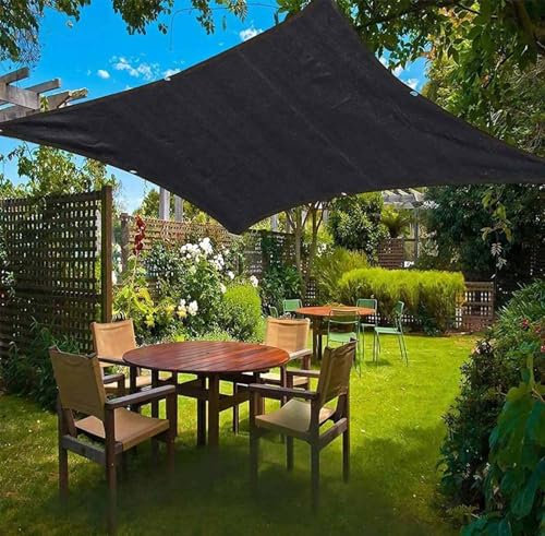Rete Ombreggiante, Telo Ombreggiante Occhiellato Rete Oscurante Vela Ombra Tessuto Ombreggiante Traforato 90% Ombreggiatura Resistente UV Rete Da Giardino Abbinati Al Tuo Giardino,black-4x5m