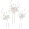 3 Stück Braut Haarschmuck Silber Perlen Bride Wedding Hair Pins Kopfschmuck Hochzeit Haarspangen Blätter Braut Tiara Blume Haarschmuck Hair Clips für Bräute Brautjungfern