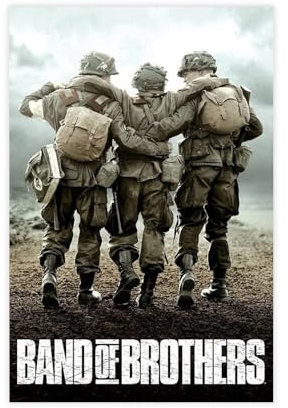 HACERR Filmposter Band of Brothers (2001) War Film Poster Leinwand Poster Schlafzimmer Dekor Landschaft Büro Zimmer Dekor Geschenk 50 x 75 cm