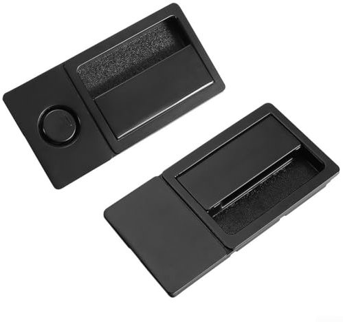 Sleek Modern Door Lock with No Handles Magnetic Flush Mount and Silent Operation (Matt black)