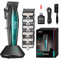 VGR 270 Tagliacapelli da Uomo, Professionale, a Basso Rumore, senza Fili, ad Alta Velocità, 9000 Giri/min, Lama in Ceramica Fresca, con 6 Pettini, Stazione di Ricarica USB, Indicatore LED