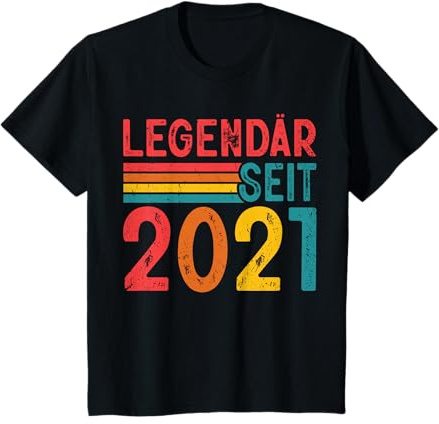 Kinder Legendär Seit 2021 Retro Jungs Mädchen 5. Geburtstagsshirt T-Shirt