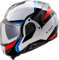 LS2, Modularer Motorradhelm ADVANT II TRIPLE White Blue Red, XXL