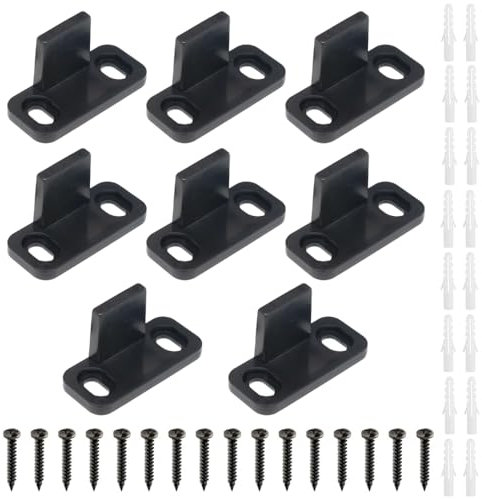 Nsiwem Bodenführung Schiebetür 8 Stück Bodenführung Untere Scheunentor Bodenführung Führungsschiene Schiebetür Schiebetürführung mit Schrauben und Expansionsröhren für Schiebetüren Schranktür