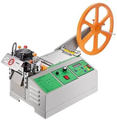 VEVOR Machine de Découpe de Sangles Automatique, Coupe-ruban à Froid et à Chaud avec Température Réglable, Écran LCD, Coupe Précise, pour Lacets, Sangles en Nylon, Bandes Élastiques, Fermeture Éclair
