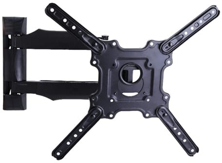 Ruspela Support Mural pour TV de 26 à 60 Pouces Accroche Television Mural Orientable jusqu'à 27,2 kg - Support Mural Télescopique pivotant et Étend pour écrans Plats et incurvés Max VESA 400 x 400 mm