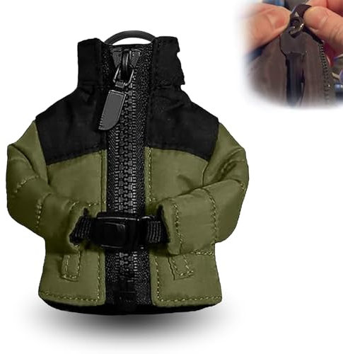 Schlüsselanhänger, Autoschlüsselanhänger, Mini Kleidung Schlüsselanhänger, Miniatur-Kleidungsdesign mit echtem Reißverschluss, Perfekt für Autoschlüssel, Taschen oder Rucksäcke
