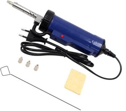 HOMSFOU Elektrische Entlötpumpe mit Starkem Vakuum und Austauschbaren Düsen für Effektives Entfernen von Lötzinn für Elektronischer Geräte Eu-stecker