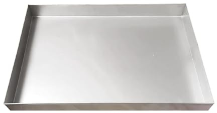 Edelstahl Wasserauffang Pflanzwanne Auffangwanne Rechteckig Tropfschale Zum Sammeln und Ablassen von Wasser Edelstahlwanne Auch for Kfz Grill Gastro(80x80cm(32x32in))