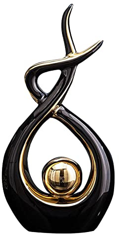 Home Decor Modern Abstract Art Ceramic Statue, Ceramic Sculpture Accent, Crafts Ornaments Home Decor, Creative Home Modern Gift Office Living Room Decoration Collection Souvenir Gift 31cm High