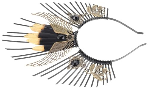 DECORNIJIA Schwarzes Gothic Haarband mit Heiligenschein Kunststoff Haarschmuck für Mädchen Einfach Anzuziehen Vielseitiges Stirnband für Partys und Bankette