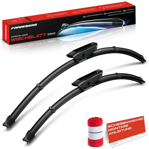 Frankberg 2x Scheibenwischer Wischerblätter 650mm/500mm, Vorne | Kompatibel mit Jumpy Pritsche/Fahrgestell, Jumpy Kasten, Proace Bus, Scudo Bus, Expert Bus, Expert Pritsche/Fahrgestell