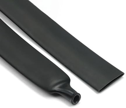 LEPEVNEY 0.59 Inch 15mm Heat Shrink Tubing 3:1 Ratio Adhesive-Lined Heat Shrink Sleeving for Electrical Insulation Wire Repair Cable Protection, Black, 15mm * 1M