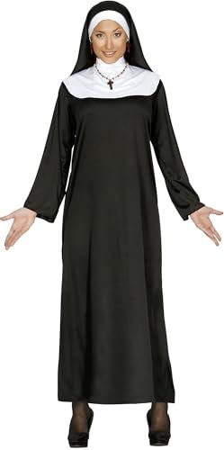 FIESTAS GUIRCA Nonnen Kostüm Damen inkl. Nonnen Kleid u. Kopfbedeckung - Gr. M 38 – 40 - Fasching Nonne Kostüm - Fastnacht Sexy Nonne