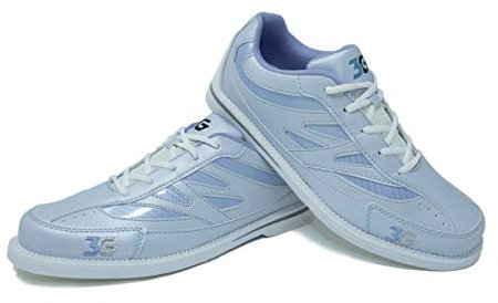 Bowling-Schuhe, 3G Cruze, Damen und Herren, für Rechts- und Linkshänder, 4 Farben, Schuhgröße 36-46 (36,5, Weiß/Ivory)