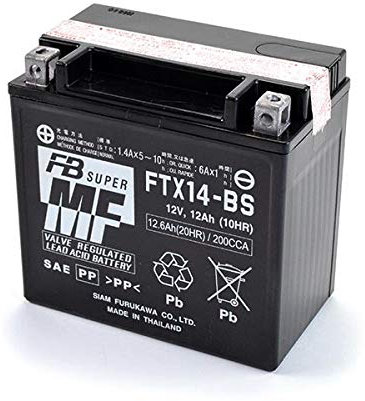 FB Battery - Batteria Moto Scooter FTX14-BS per Piaggio MP3 - Guzzi V7 (YTX14-BS)
