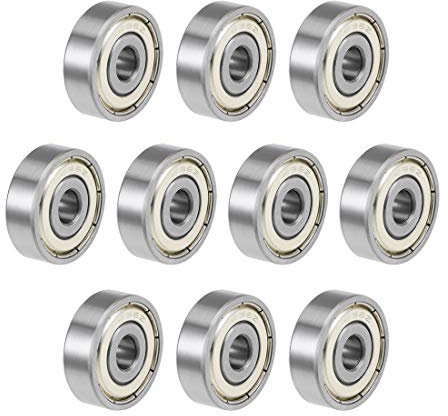 sourcing map 10St Rillen Kugellager 636ZZ Z2 Doppelt Geschirmt Kohlenstoffstahl 6mm X 22mm X 7mm