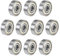 sourcing map 10St Rillen Kugellager 636ZZ Z2 Doppelt Geschirmt Kohlenstoffstahl 6mm X 22mm X 7mm