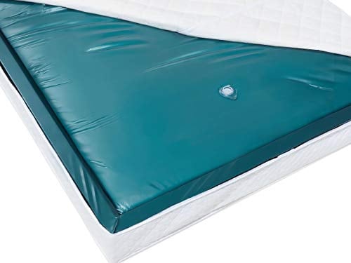 Wasserbett Matratze Mono 180 x 200 cm Stark beruhigt blau mit Schaumrahmen