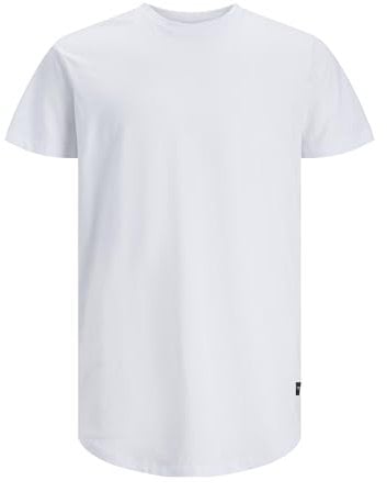 Jack & Jones Men's Jjenoa Tee Ss Crew Neck Noos T-Shirt Not Applicable, White, L