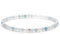 BERGERLIN Aquamarin Armband echt mit 925 Sterling Silberperle - facettierte Perlen - Größe S