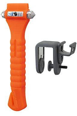 Lifehammer HCGO1QCSBX Classic Glow Marteau d'urgence Brise-vitre Coupe-vitre pour bus, camion, voiture, SUV, van et Woh