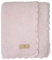 DIKOS® Premium Babydecke 100% Bio Baumwolle mit Handarbeit-Häkelsaum rosa Babygeschenke zur Geburt für Mädchen Baby Erstausstattung Neugeborenen Strickdecke Kuscheldecke Schmusedecke ganzjährig